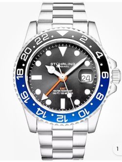 Stuhrling WATCH RARE Men's LUXURY / Triple Row Bracelet + NEW + BOX & ACCES