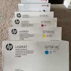 New HP and XEROX toner cartridges for laser printers HP Laserjet CP3505, 3600, 3800