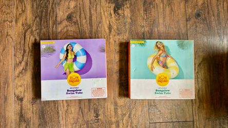 Sun Squad Inflatable Bungalow Swim Tubes (2-Pack)