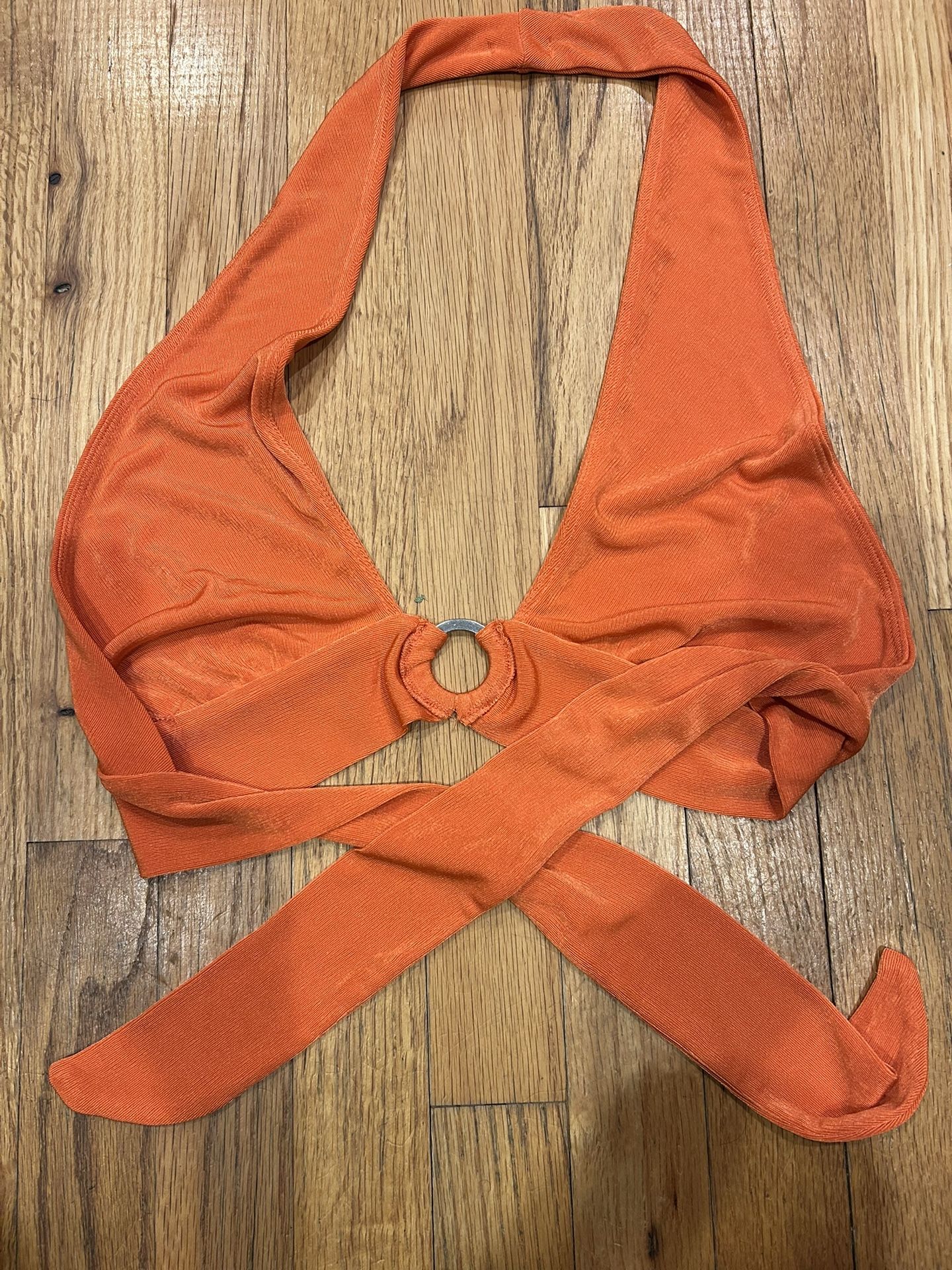 Orange halter top size medium