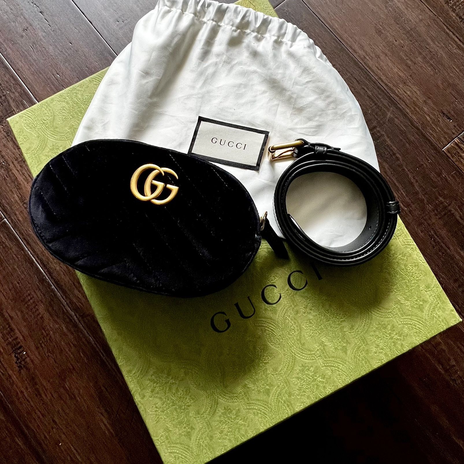 100% Legitimate Gucci velvet waist bag