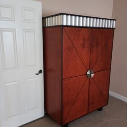 Art Deco Solid Wood Armoire
