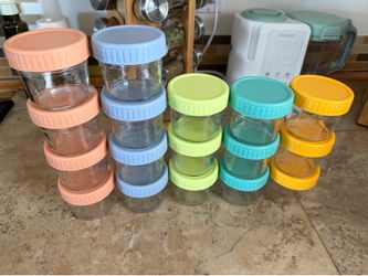 Glass baby food jars