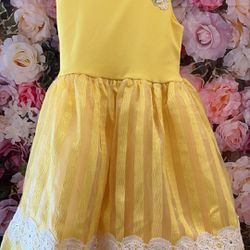 Size 8 girls yellow dress