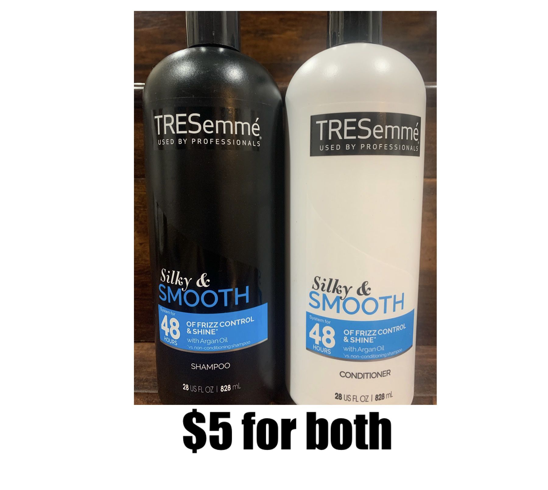 Tresemme Touchable Softness Anti Frizz Shampoo & Conditioner Smooth and Silky 28 oz