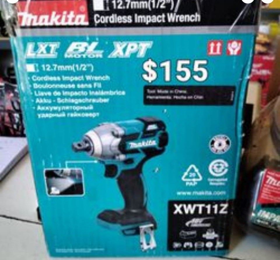 
MAKITA 12.7mm (1/2") Cordless Impact Wrench LXT BL Motor XPT  
