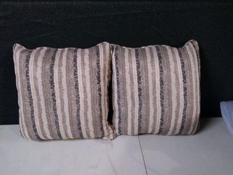 NEW Living Spaces Tan and gray pillows