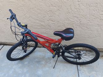 Red Full Suspension Mountain Bike