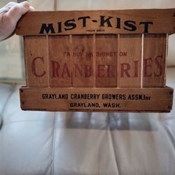  Vintage Antique Cranberry Crate Mist List Washington