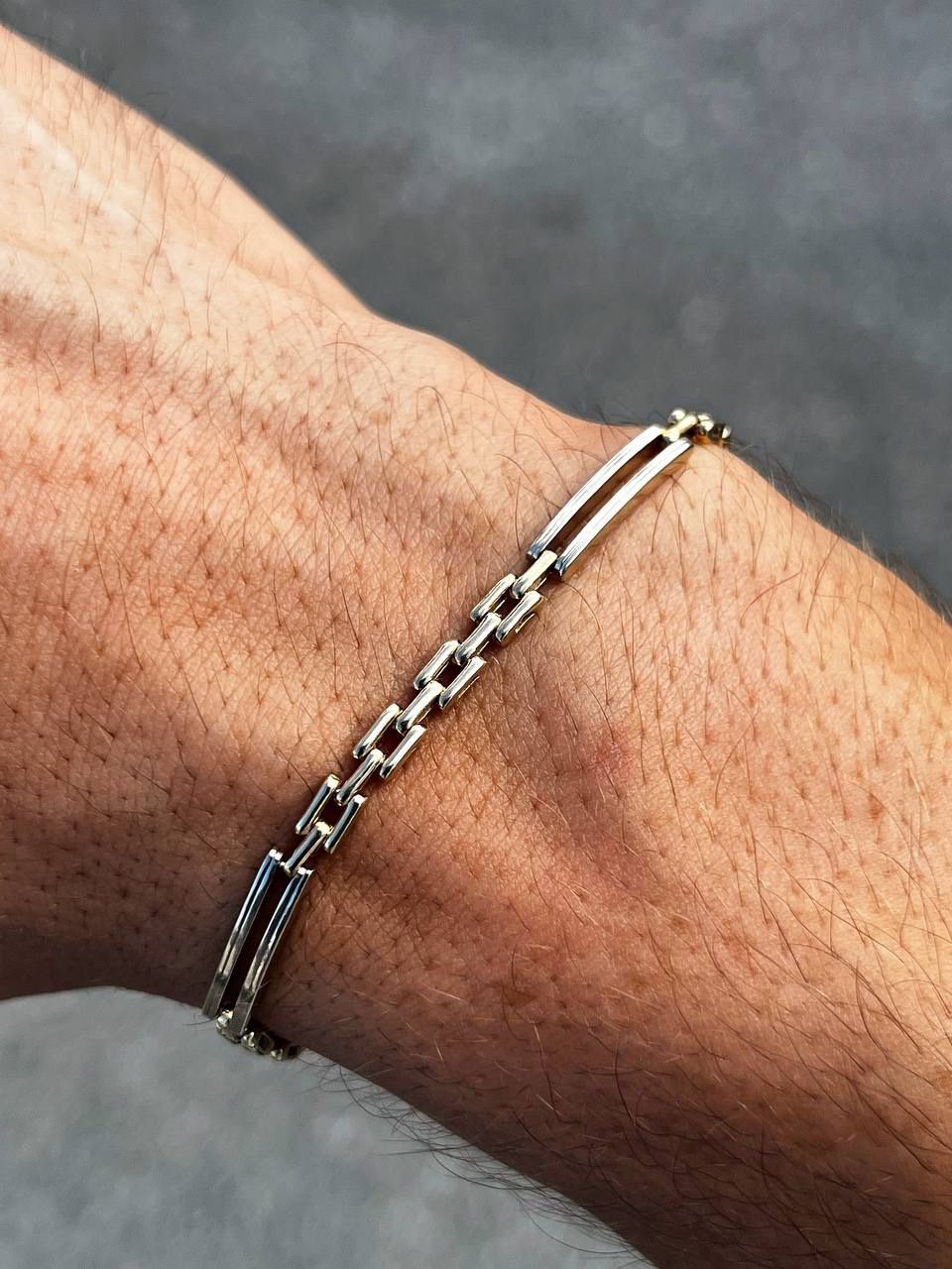 14k yellow gold solid links 7.5 inches bracelet 9.9 grams