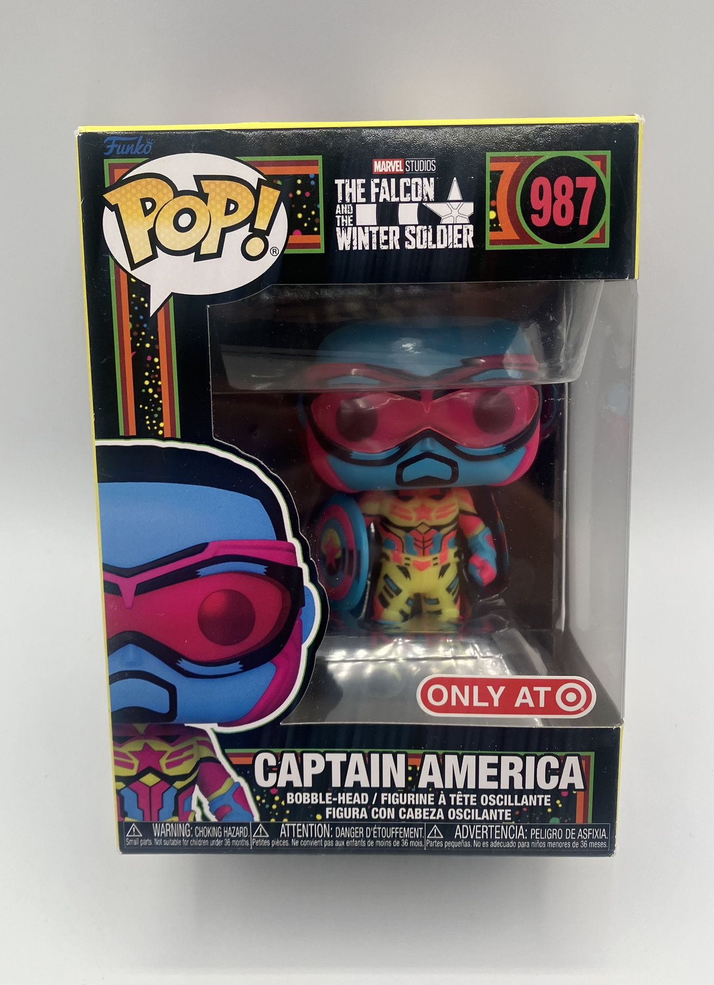 Funko Pop! Vinyl: Marvel - Captain America (Black Light) Target (Exclusive) #987