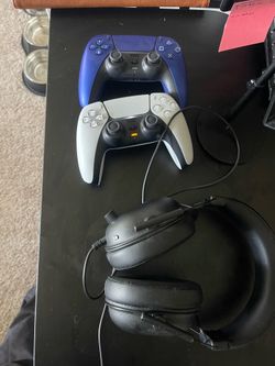 PS5 digital w! Two controllers and a headset