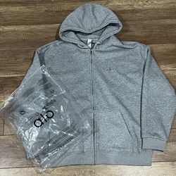Alo Gray Full Zipper Hoodie 
