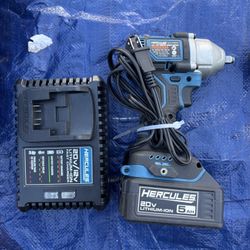 HERCULES 20V Brushless Cordless, 3/4 in. Ultra Torque Impact Wrench Kit with 5 Ah Battery and Charge