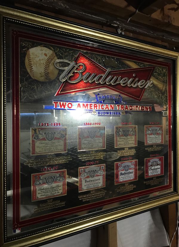 Baseball Budweiser mirror for Sale in WA, US OfferUp