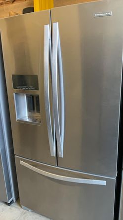 Kitchen Aid French Door Silver Refrigerator Fridge
