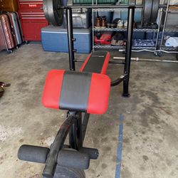 Weight Bench And Weights - Everything As Is 