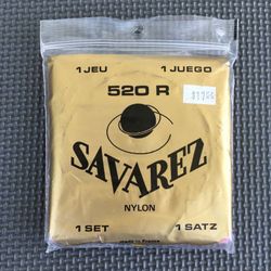 Savarez Nylon Guitar Strings 520 R Set of 5 Pink Envelope Strings