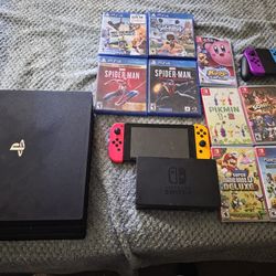 Ps4 + Switch + Controllers & All Cords