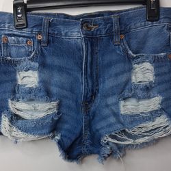 Aeropostale High Rise distressed Denim Shorts size 2