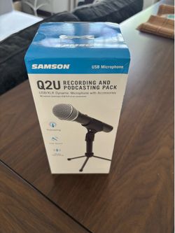 Samson Q2U Dynamic USB-C/XLR Microphone Podcasting Pack