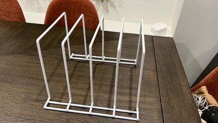 White Wire Cabinet Organizer Rack