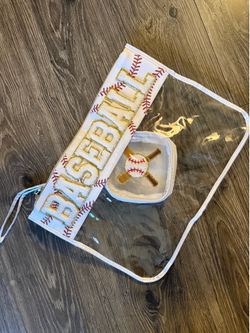 2 Pcs Baseball Gifts Snack Bags Makeup Cosmetic Bag