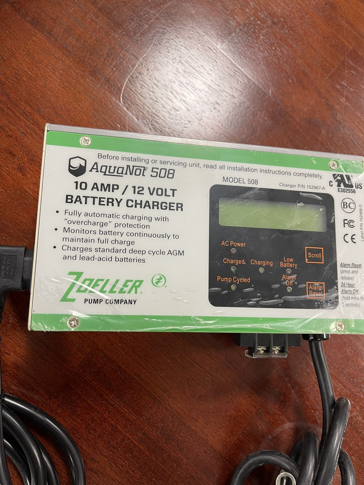 New Zoeller 152967-A Model (contact info removed) Aquanot Controller Battery Backup Sump Charger