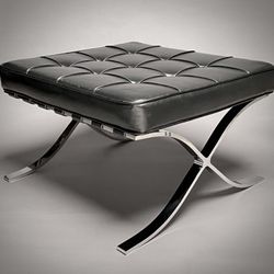 Pavilion, Barcelona, Stool/ Ottoman Black