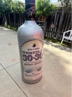 Giant promotional tequila bottle