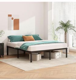 Metal Platform Bed Frame 18 Inch Tall,No Box Spring Needed,Queen Size Bed