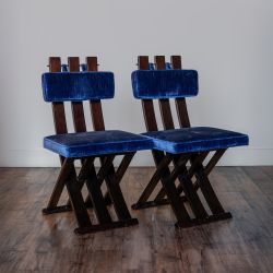 Rare Set of 4 Vintage Harvey Probber X-Base Chairs | Mid-Century Modern