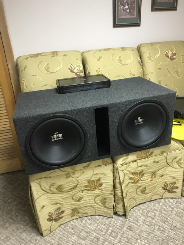 12inch polk audio subwoofers and amp