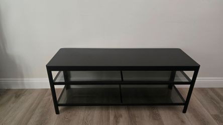 TV stand with glass panels