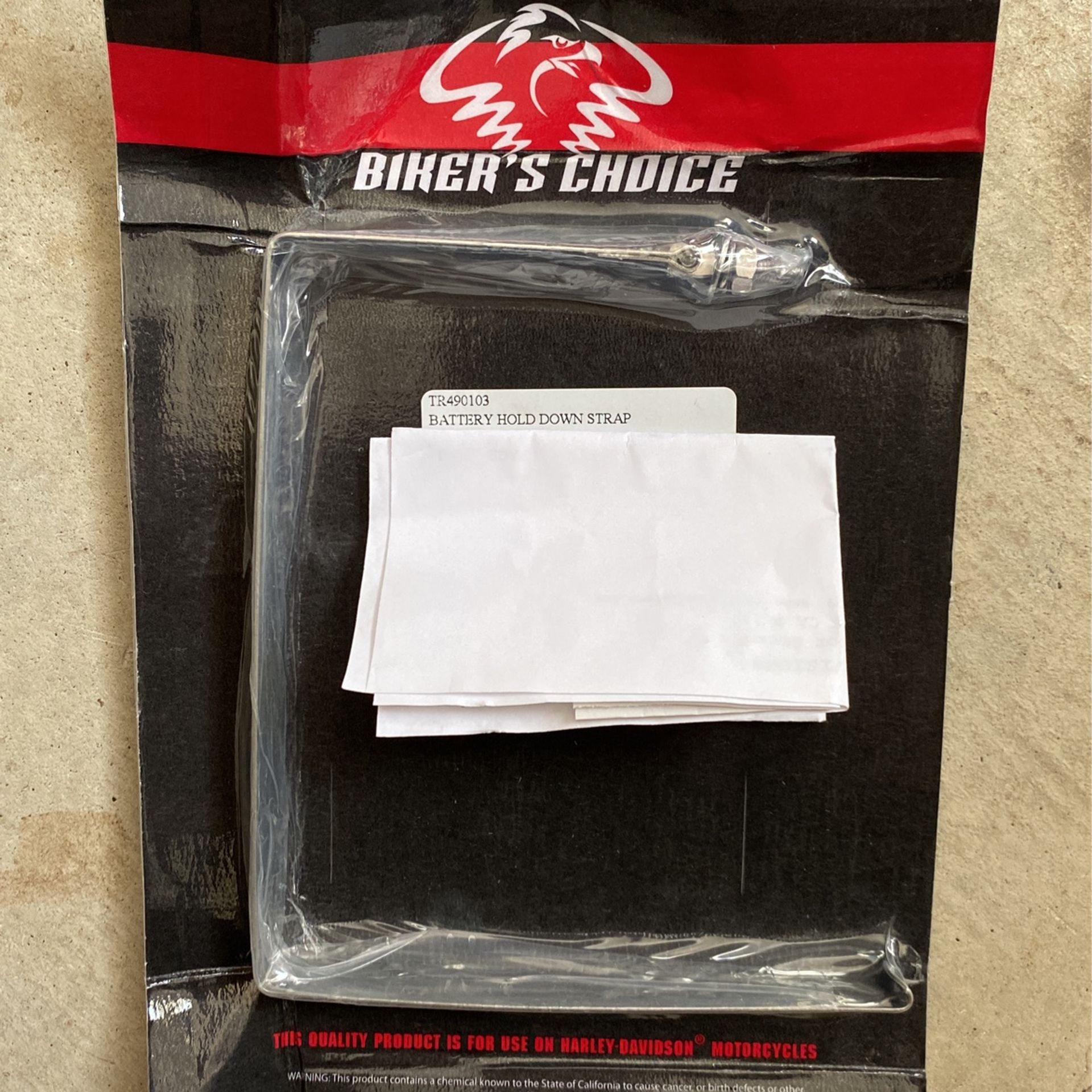 sportster battery strap new