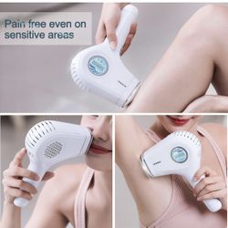 Ice Hair Removal Upgrade to 500000 Flashes Hair Remover Device Care with Cooling Painless Hair Remover Home Use for Facial Legs, Arms, Armpits,Body
