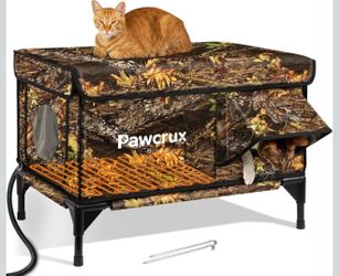 Weatherproof Heated Cat House for Outdoor in Winter