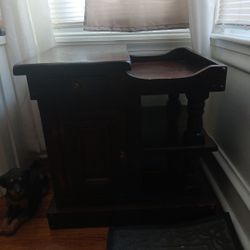 Stain Dark Wood Side Table