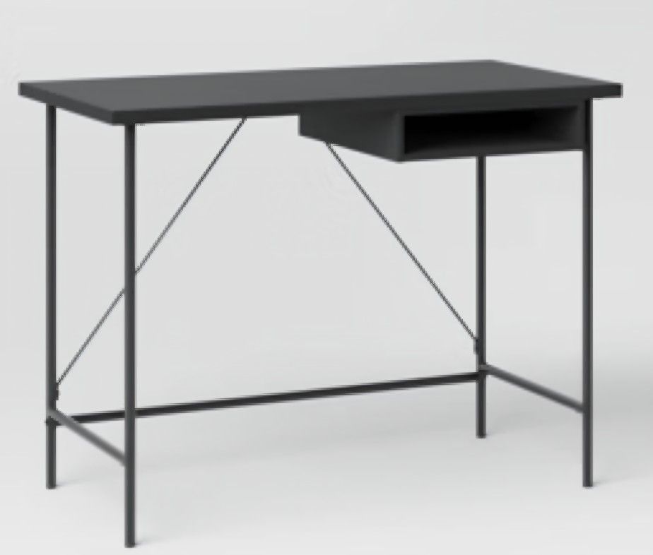 Student Writing Desk With Storage Black