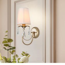 New Wall Lights Fixtures with Fabric Lampshade,Vintage Sconces Wall Lighting,E12 Bulb Not Included.