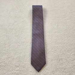 Claiborne Tie Lavender Purple Stripes 58" Length, 3" Inch Width 100% Silk