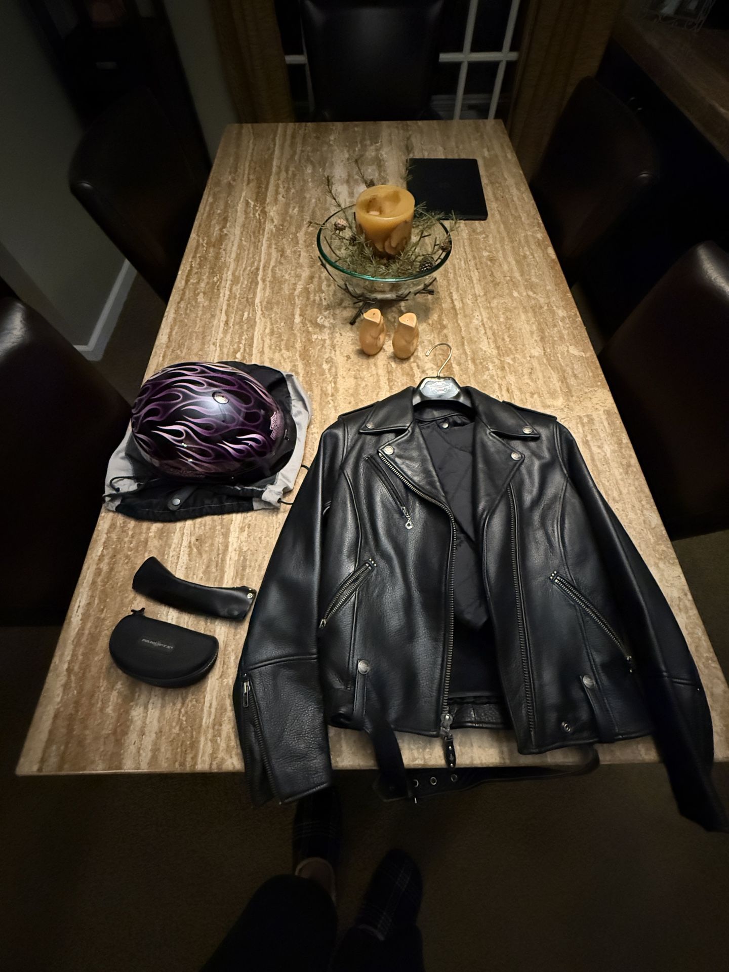 Harley Davidson Women’s Leather Jacket & Helmet Plus Accessories