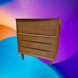 Vintage Mid Century Tall Boy Dresser