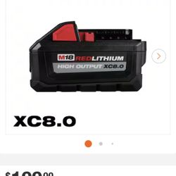 Milwaukee 8 Amp Battery 