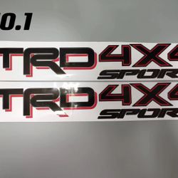 2 TRD OFF ROAD TOYOTA RACING DEVELOPMENT TACOMA TUNDRA TRUCK 4X4 DECAL STICKER