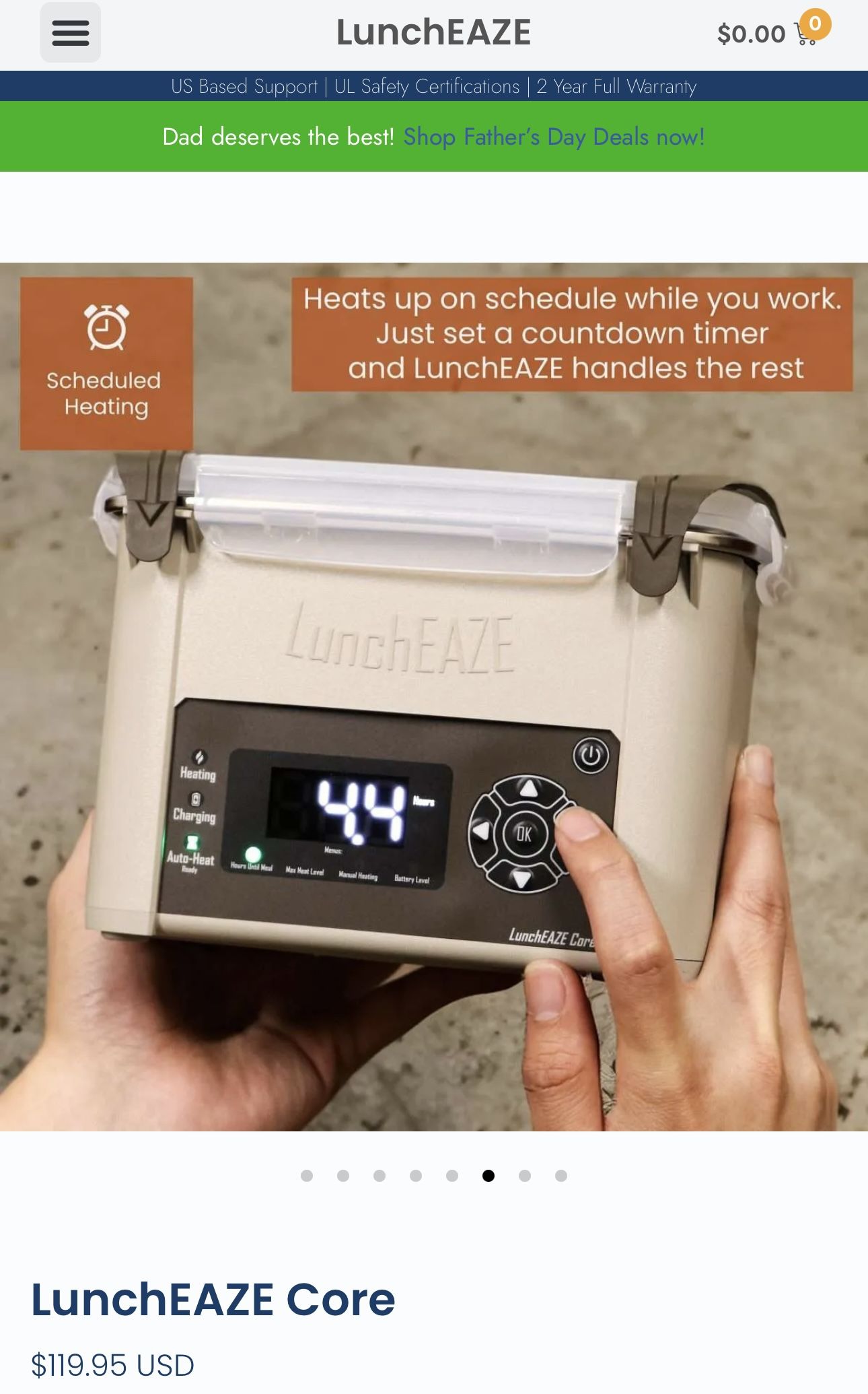 LunchEAZE Portable Battery-Powered Heated Lunchbox