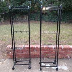Set Of 2 Metal Retail Racks For Sale 