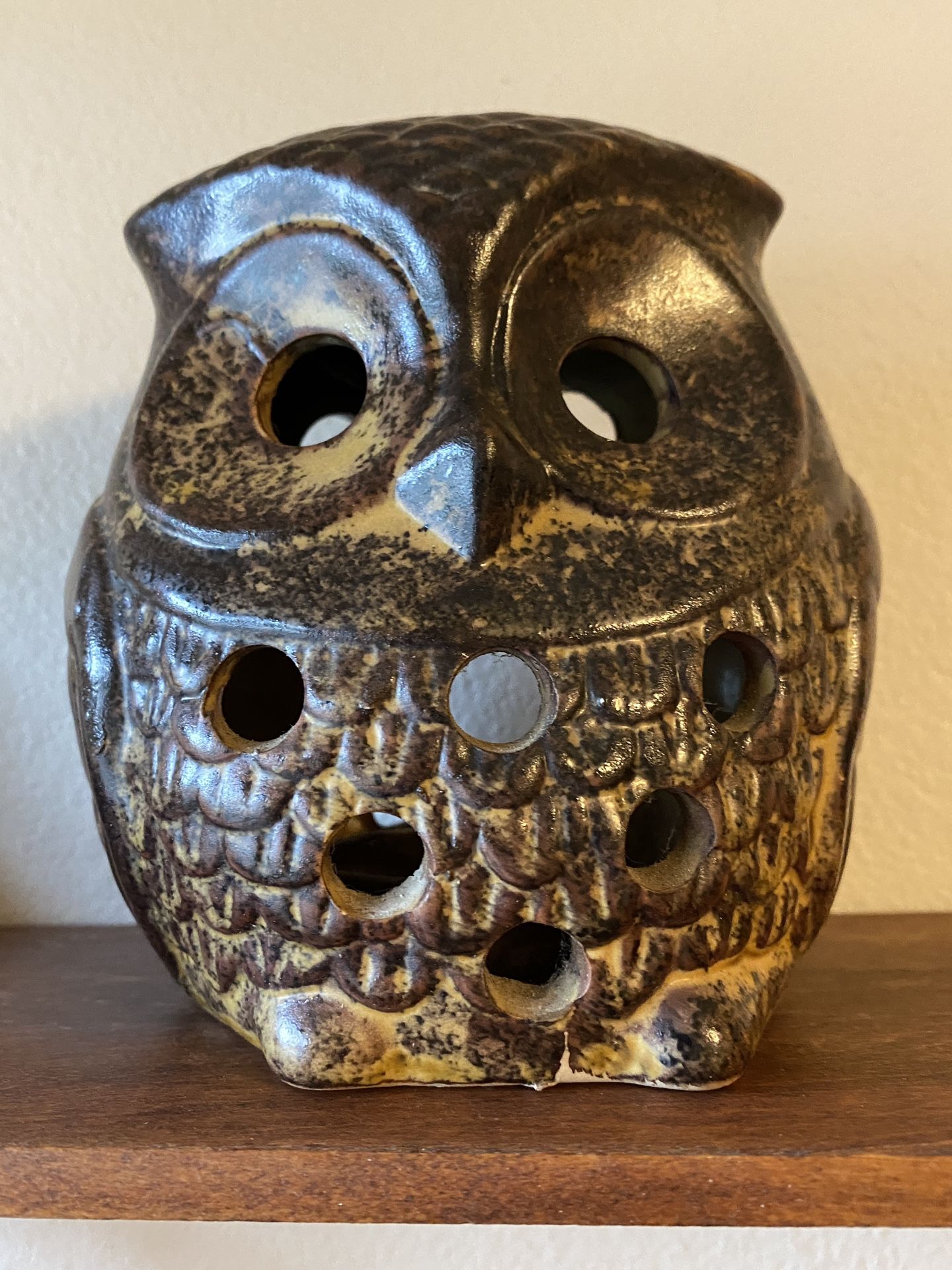 Vintage Ceramic Owl Lantern