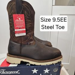 Thorogood Steel Toe Work Boots Size 9.5 