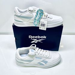 REEBOK Court Advance Clip Woman's White Glass Color Size 8.5 Sneakers New